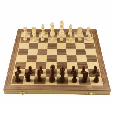 China TAOTAOJU Source Factory Walnut and Maple Board Game Table Game Durable Wooden Folding Chessboard Set Custom Wooden Chess Board for sale