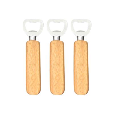 China TAOTAOJU Wooden Material Small Bottle Opener Customized Wholesale High Quality Environmentally Friendly Natural Wooden Tableware for sale