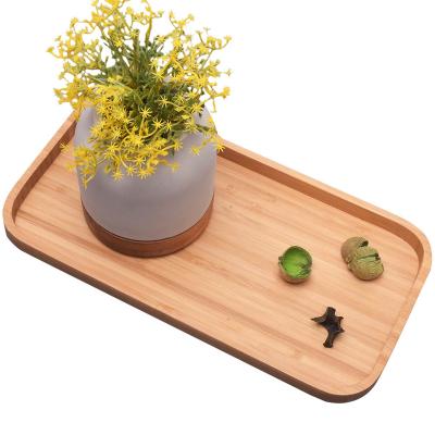 China TAOTAOJU High Quality Bathroom Tray Perfume Jewelry Bamboo Tray Home Storage Viable Custom Dresser Storage for sale