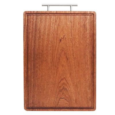 China TAOTAOJU Viable Useful Kitchen With Sink And Handle Square Large Ebony Cutting Board Wood Solid Wood Kitchenware for sale