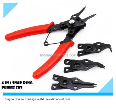 China Circlip 4 in Combination Circlip of Ring Pliers Plier Set Snap 1Interchange Circlip for sale