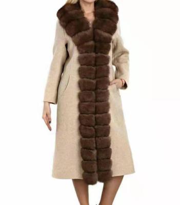 China 2022 High Quality Women's Customized Cashmere Anti-shrink Anti-shrink With Fox Fur Coat Clothing for sale