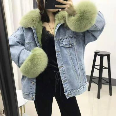 China 2022 New real winter fur coat women jacket QUICK DRY hooded fox fur coat QUICK DRY warm parkas spot fur coat for sale