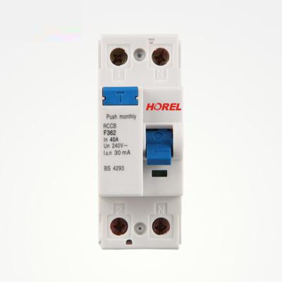 China Used in F362 solar panel circuit breaker electronic rcd 20A 100mA 25A 100mA 4p and 2p F360 for sale