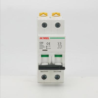 China Used Solar Panel Household Air Switch MCB IC65N 2P C32A Small AC Circuit Breaker for sale