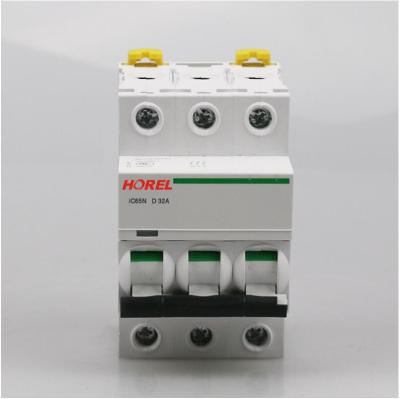 China Used at mini circuit breaker iC65N 3 Solar Panel AC 63A Three Phase Air Switch Miniature Circuit Breaker / C 10 for sale