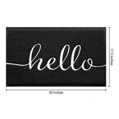 China Hello Design PVC Cushioned Indoor Outdoor Door Mat For Front for sale