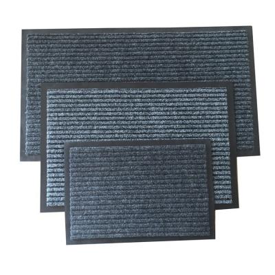 China Washable PVC Indoor Plastic Anti Slip Anti Dust Ribbed Mat for sale