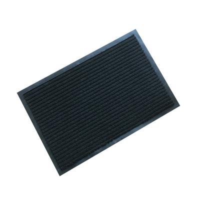 China Quality Washable Stripe Design Polyester Water-absorbable Entrance Door Mat for sale