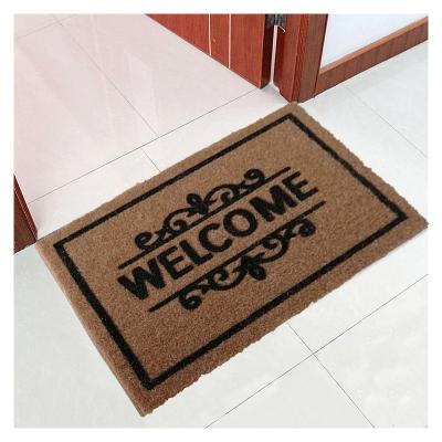 China New Washable Door Mats Artificial Coir Non Slip Home Floor Entrance Door Mat for sale