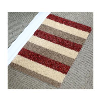 China Dust Collection Washable PVC Cut Outdoor Pile Grass Mat Pp Grass Carpet Door Mat for sale