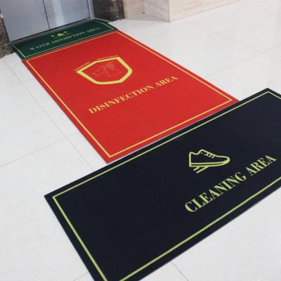 China Wholesale Customization Hot Sale HD Custom Door Mat Polyester Velvet Logo Digital Printing Mats Washable With PVC Backing for sale