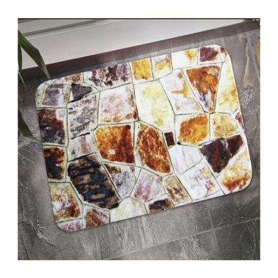 China Cut Pile Washable Customized High Definition Printed Water Absorbent Entrance Door Mat for sale