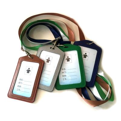 China Cheap business or school use business id card holder with lanyards ready to ship for sale