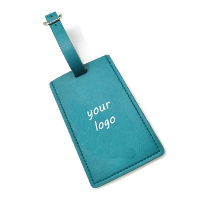 China Fashionable Custom Traveling Luggage Tag PU Leather Luggage Tags Leather Travel Essentials Baggage Tag for sale