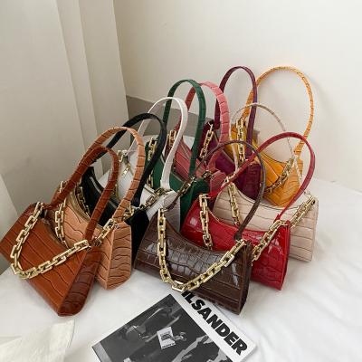 China Hot Selling Fashion Shoulder Bag Multiple Colors Support Customization PU Leather Chain Handbag For Women for sale