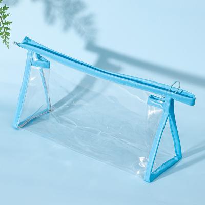 China Portable Clear PVC Cosmetic Bag Zipper Pouch Fashion Makeup Travel Wash Bag Transparent For Travel for sale