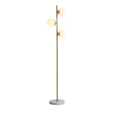 China Modern Minimalist Nordic Floor Lamp With Glass Shade For Sofa Side Living Room for sale