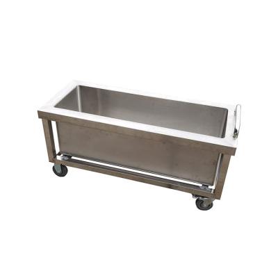 China Stainless Steel Mobile Viable Soaking Tank With Heater For Restaurant for sale