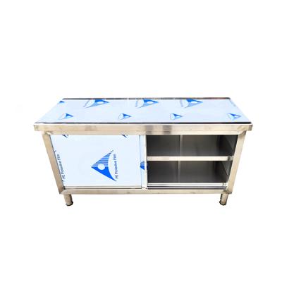 China Multifunctional Stainless Steel Sliding Door Prep Metal Storage Cabinet Work Tool Board for sale