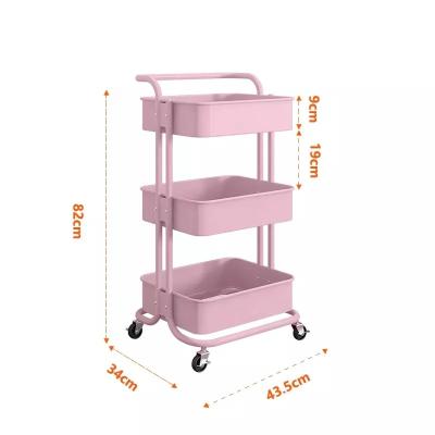 China Modern Professional Case Beauty Salon Trolley Tool Trolley Rolling Spa Makeup Cabinet Organizer Trolley for sale