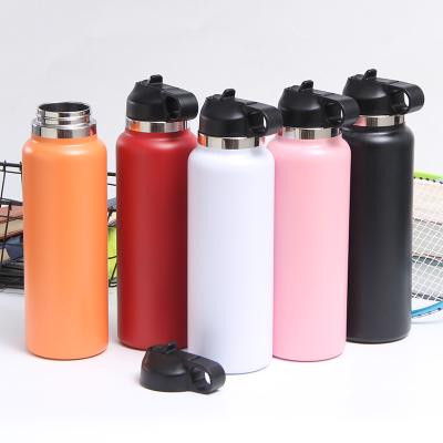 China 32oz 40oz Stainless Steel Width Sustainable Mouth Sports Outdoor Travel Insulation Vacuum Tea Water Bottle Flask for sale