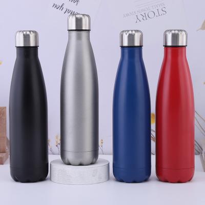 China Sustainable 17oz Double Wall Cola Shaped Stainless Steel Custom Water Bottle With Logo Customized Custom Printing for sale