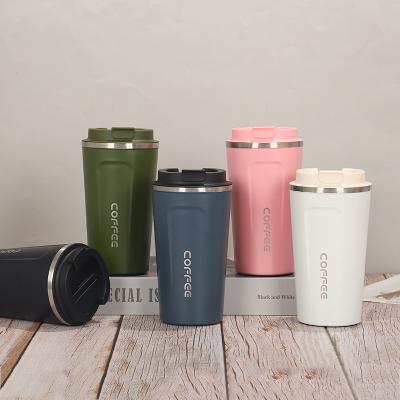 China Sustainable Coffee Mugs 12oz 17oz Coffee Double Wall Travel Mug Custom Insulated Metal Stainless Steel Coffee Tumbler for sale