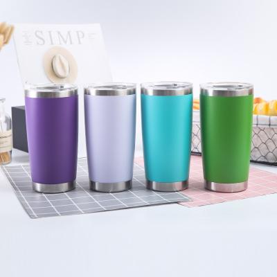 China Sustainable 20oz Vacuum Bottle Double Layer Thermal Regular Vacuum Insulated Stainless Steel Car Tumbler for sale