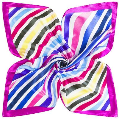 China Custom 100% Silk Polyester Square Scarf For Lady for sale