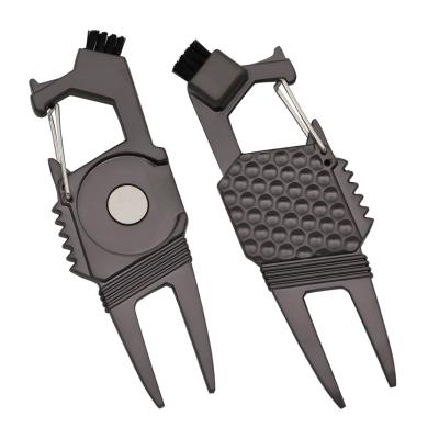 China High Quality Multifunctional Zinc Alloy Metal Golf Digging Tool For Golf Gift Golf Set And Golf Course for sale