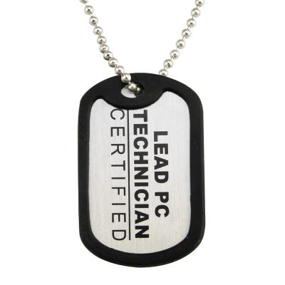 China Custom Logo Laser Metal Stainless Steel Stainless Steel Army Silicone DETACHED Blank Dog Tag With Ball Chain for sale