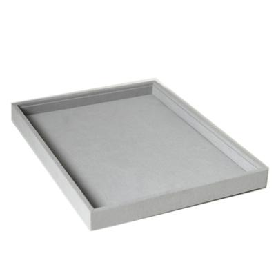 China high quality & OEM& Gray Clean High End High End Microfiber Large ReHightangle Small Jewelry Display Tray for sale