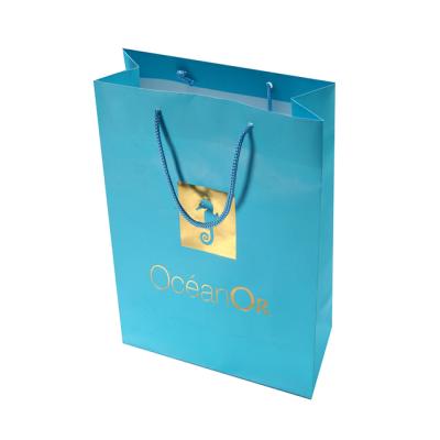 China Rope Handle Jewelry Display Bag Paper Shopping Bag Recyclable Handmade Paper Bag for sale