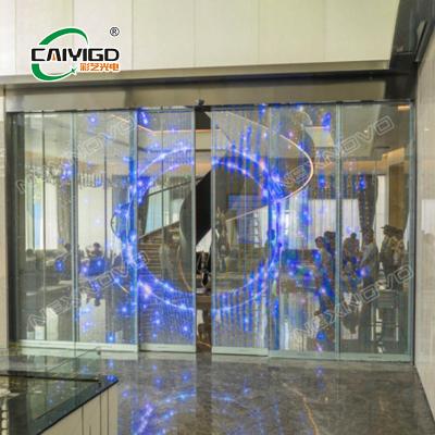 China Y Sliding LED Screen Rail Moving Transparent Led Screen Panel Te koop