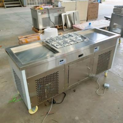 China Fried Ice Cream Machine with 480mm Pan Size and 1650*560*780mm Dimensions for sale