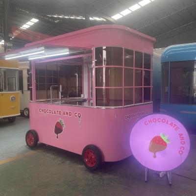 China Mobile Coffee Milk Tea Soybean Milk Fresh Juice Vegetable Fruit Salad Car Trolley with 1 for sale