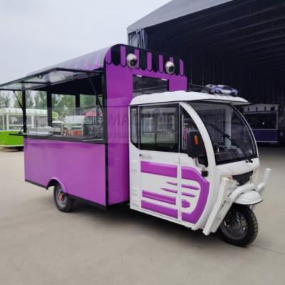 China Multipurpose Mobile Electric Fast Food Snack Tricycle Pedicab with Customized Design for sale