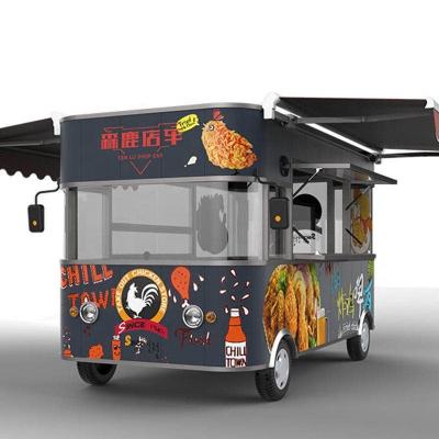 China L420.00cm*W180.00cm*H230.00cm Dining Car Food Trailer for Europe Vendors Hotdog Food Cart for sale