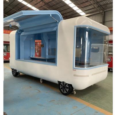 China 85kms long distance outdoor fast food trailer with durable stainless steel worktable for sale