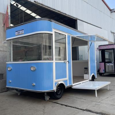 China Electric Mobile Commodity Daily Necessities Retail Shop Food Snack Truck Trailer Cart for sale