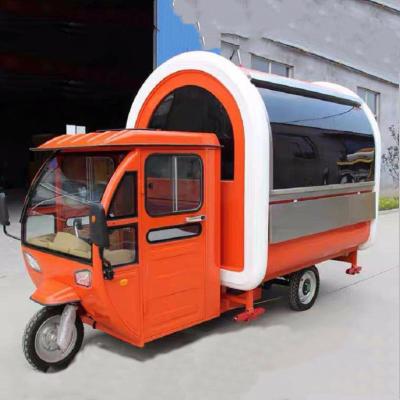 China Beverage Coffee Van for Flour Mill Application Design Electric Tricycle Ape Food Truck for sale