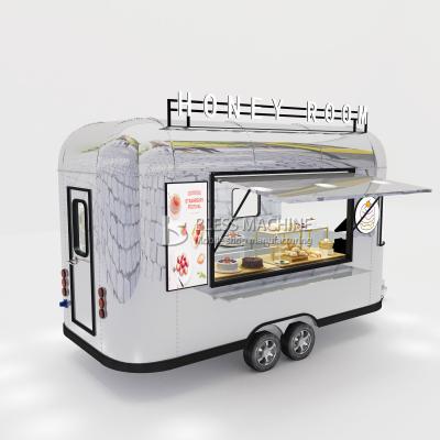 China Stainless Steel Mobile Cake-Shop Trailer for On-the-Go Chocolate and Cookie Sales for sale