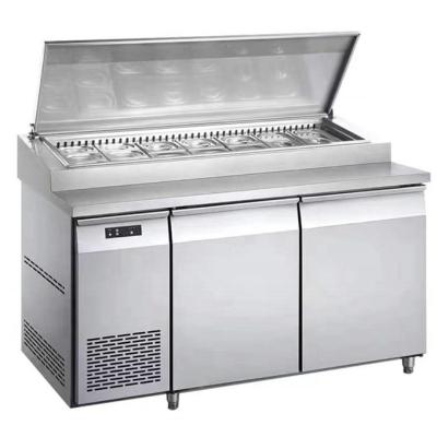 China Refrigerador de mesa de salada de barras de pizza com baixo investimento à venda