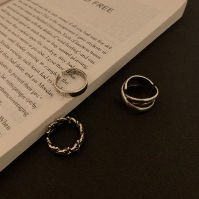 China Hip punk Roman digital female Korean student ring retro open index finger ring personalized women's ring for sale