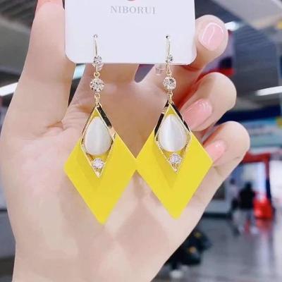 China Others 2022 spring and temperament fashion new color candy Korea hook summer anti allergy soft earrings for sale