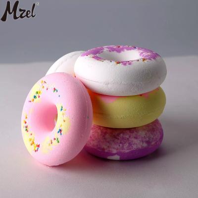 China Handmade Kids Bath Bombs Wholesale Organic Bath Bomb Donut Glitter Donut Fizzies for sale