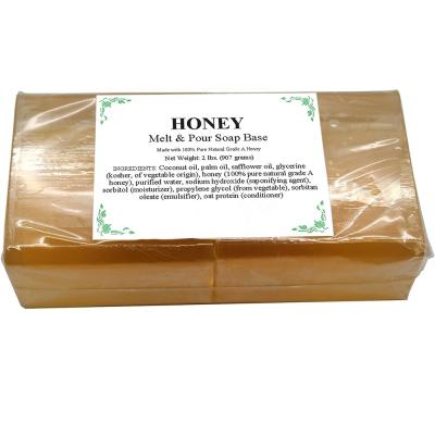 China Dispenser Brand Base Cleanser 2 Pounds Natural Honey Melt and Pour Soap Base for sale