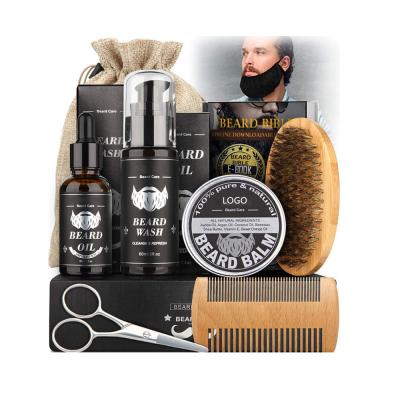 China Organic Beard Care Private Label Men Vegan Beard Care Growth Oil Products Balm Grow Beard Growth Set Kit for sale