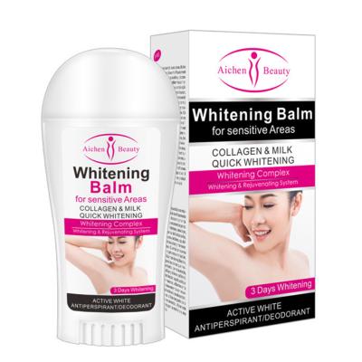 China Whitening Balm Armpit Whitening Balm Supplier For Sensitive Areas Collagen Quick Milk System Skin Antiperspirants for sale